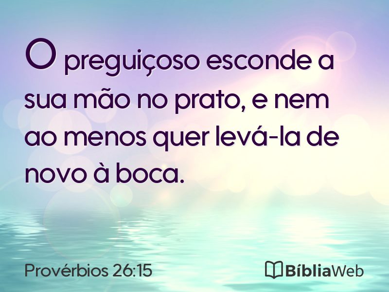 Provérbios 26:15 em imagem para compartilhar