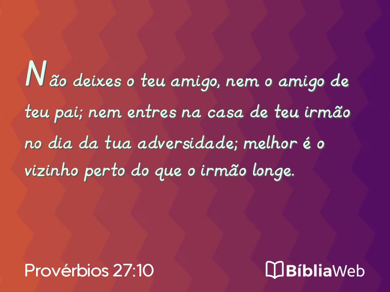 Provérbios 27:10 em imagem para compartilhar