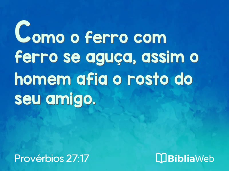 Provérbios 27:17 em imagem para compartilhar