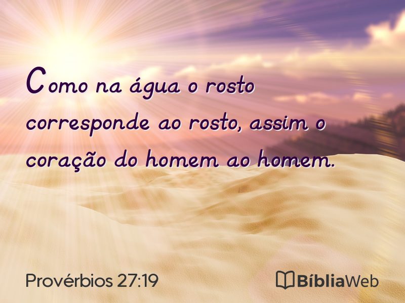 Provérbios 27:19 em imagem para compartilhar