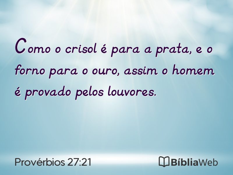 Provérbios 27:21 em imagem para compartilhar
