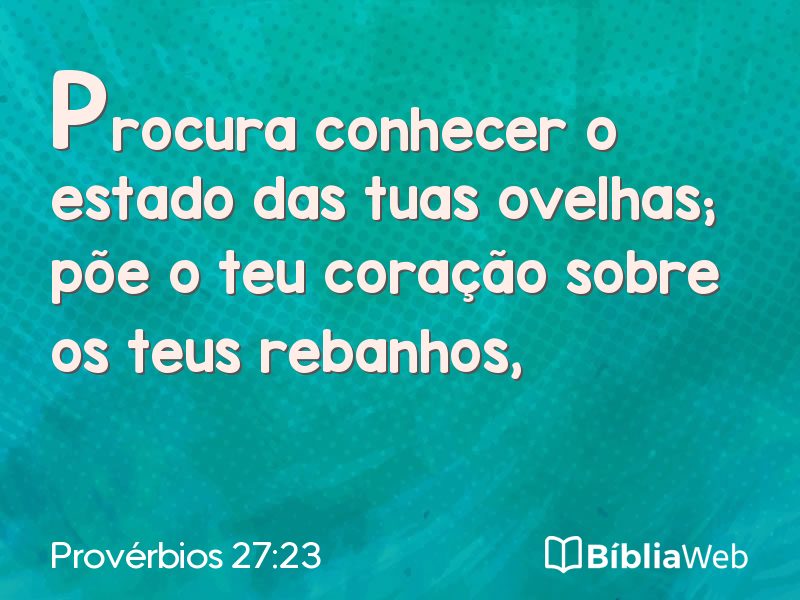 Provérbios 27:23 em imagem para compartilhar