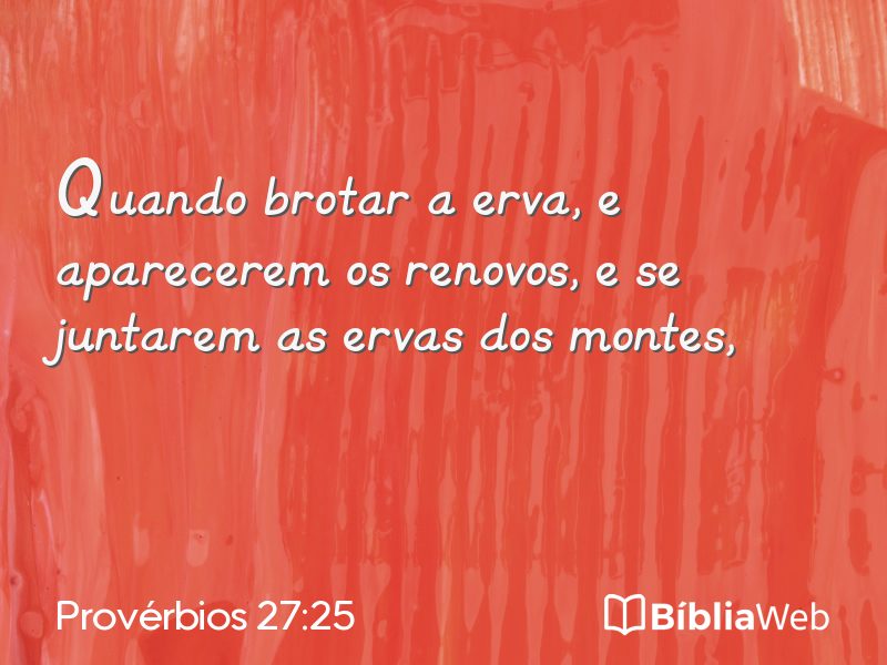 Provérbios 27:25 em imagem para compartilhar
