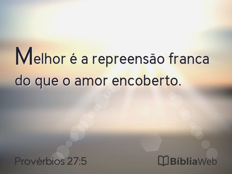 Provérbios 27:5 em imagem para compartilhar