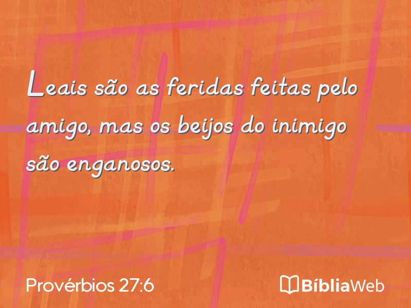 Provérbios 27:6 em imagem para compartilhar