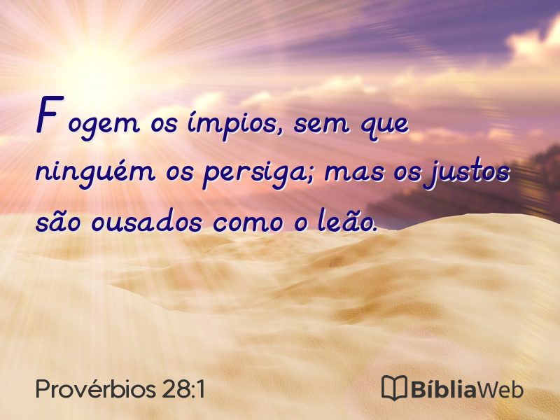 Provérbios 28:1 em imagem para compartilhar