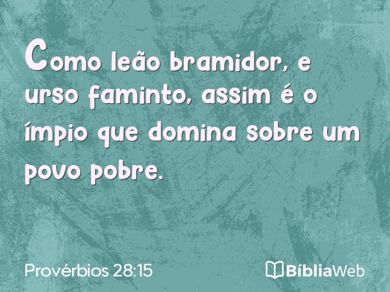 Provérbios 28:15 em imagem para compartilhar
