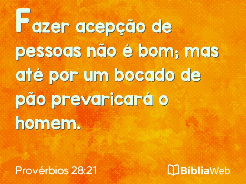 Provérbios 28:21 em imagem para compartilhar