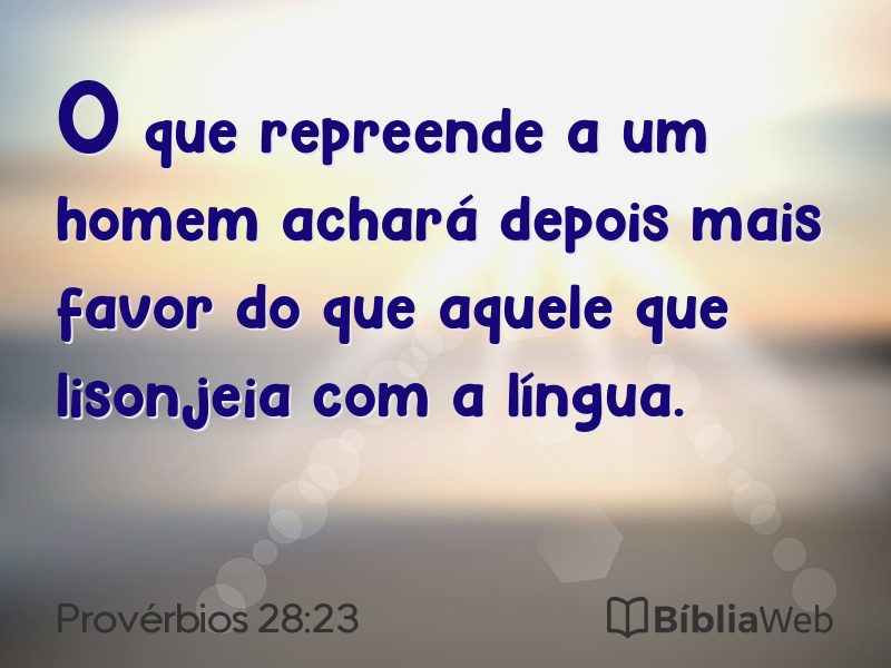 Provérbios 28:23 em imagem para compartilhar
