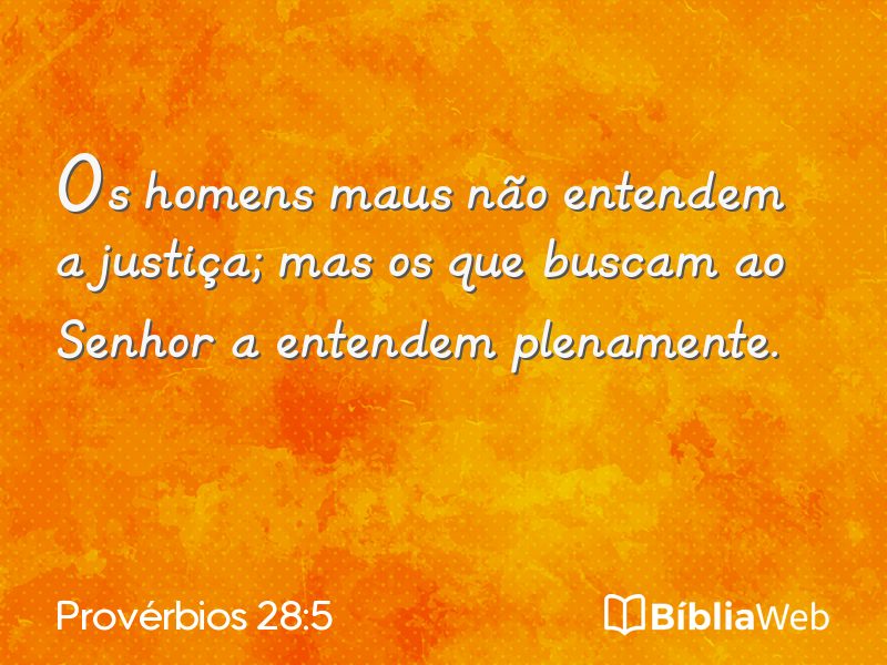 Provérbios 28:5 em imagem para compartilhar
