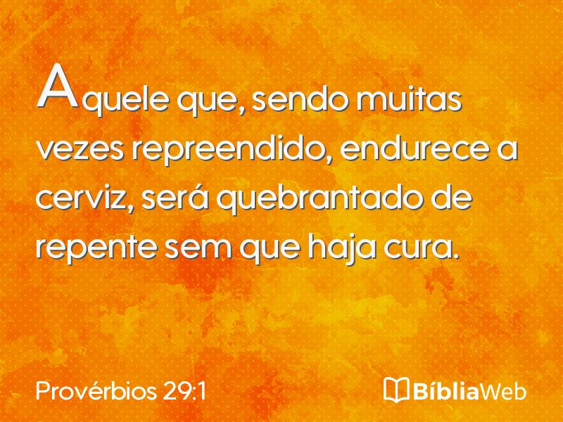 Provérbios 29:1 em imagem para compartilhar