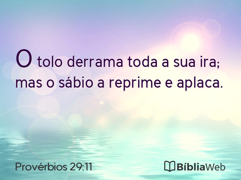 Provérbios 29:11 em imagem para compartilhar