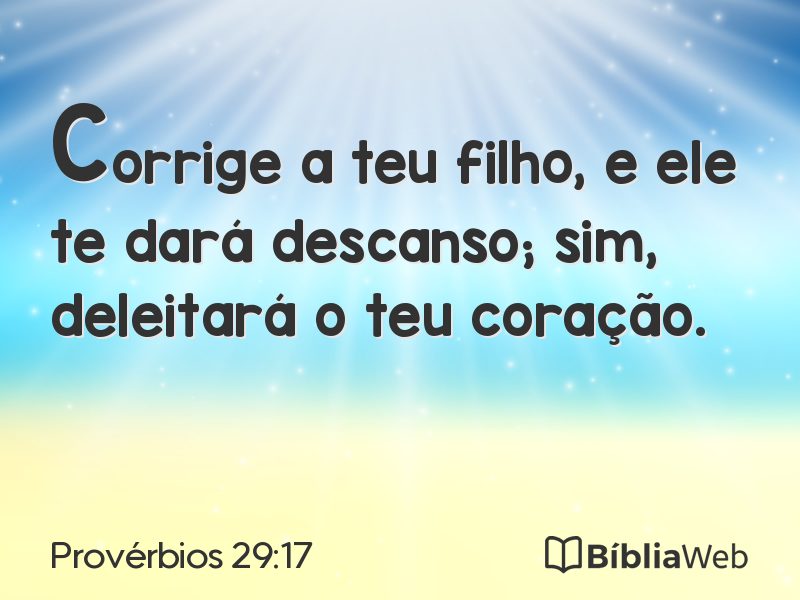 Provérbios 29:17 em imagem para compartilhar