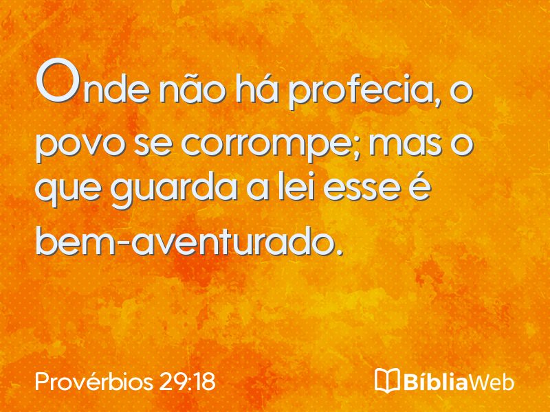 Provérbios 29:18 em imagem para compartilhar