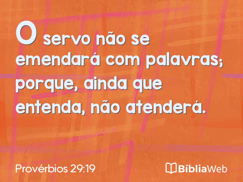 Provérbios 29:19 em imagem para compartilhar