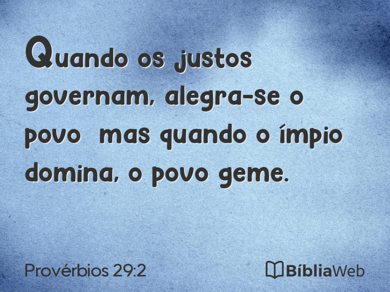 Provérbios 29:2 em imagem para compartilhar