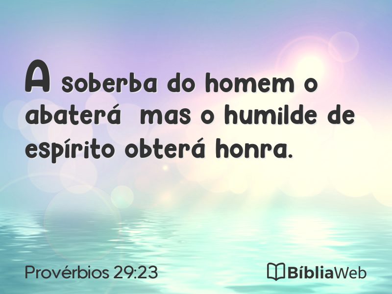 Provérbios 29:23 em imagem para compartilhar