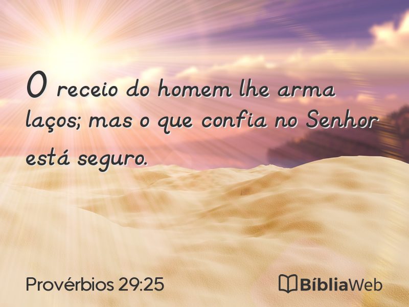 Provérbios 29:25 em imagem para compartilhar