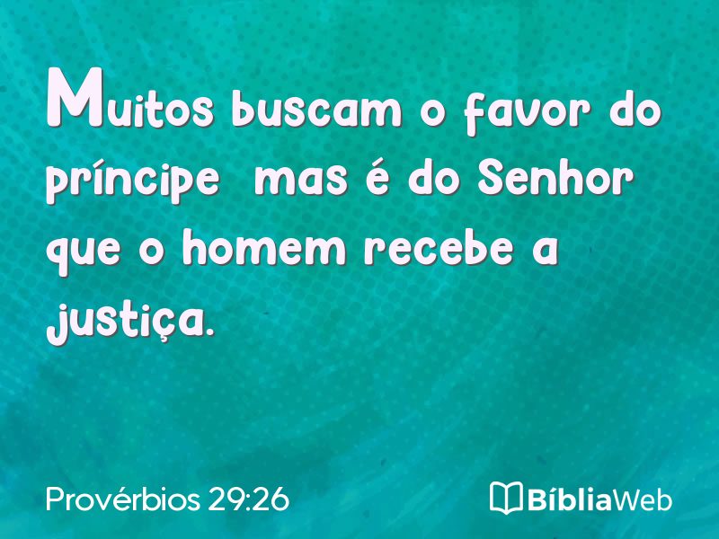 Provérbios 29:26 em imagem para compartilhar