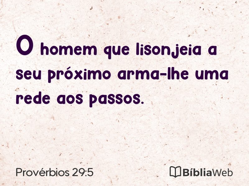 Provérbios 29:5 em imagem para compartilhar