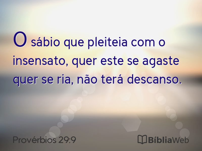 Provérbios 29:9 em imagem para compartilhar
