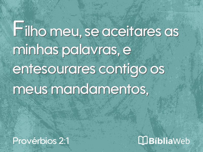 Provérbios 2:1 em imagem para compartilhar