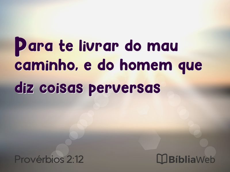 Provérbios 2:12 em imagem para compartilhar