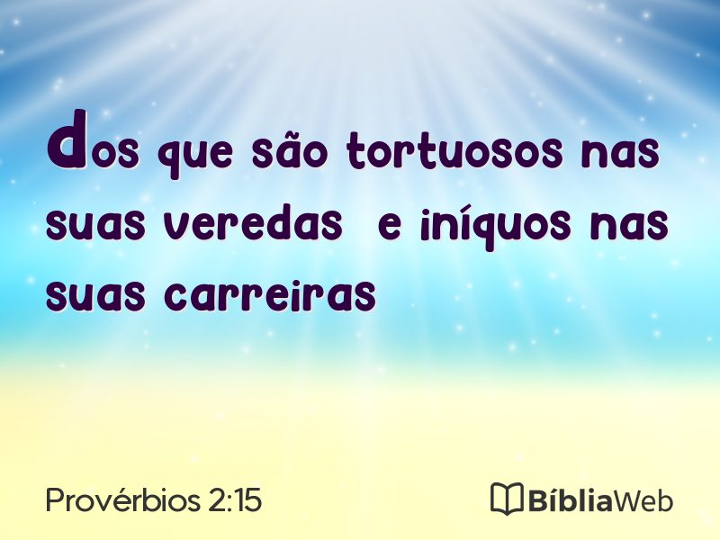 Provérbios 2:15 em imagem para compartilhar