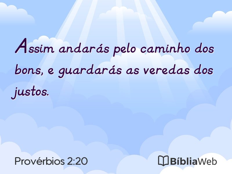 Provérbios 2:20 em imagem para compartilhar