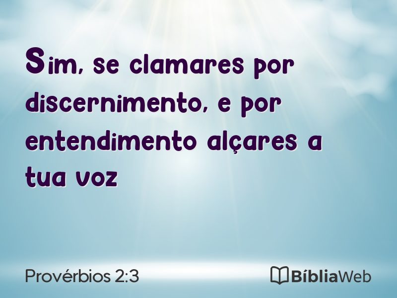 Provérbios 2:3 em imagem para compartilhar