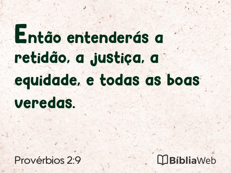 Provérbios 2:9 em imagem para compartilhar