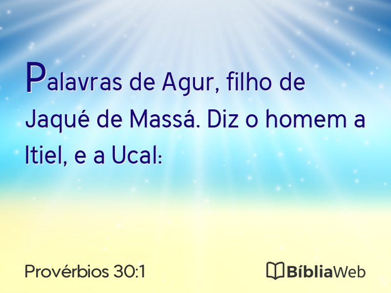 Provérbios 30:1 em imagem para compartilhar