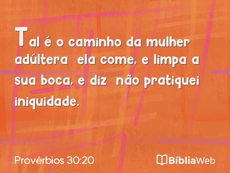 Provérbios 30:20 em imagem para compartilhar