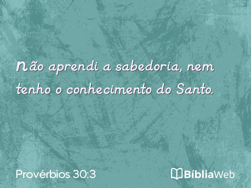 Provérbios 30:3 em imagem para compartilhar