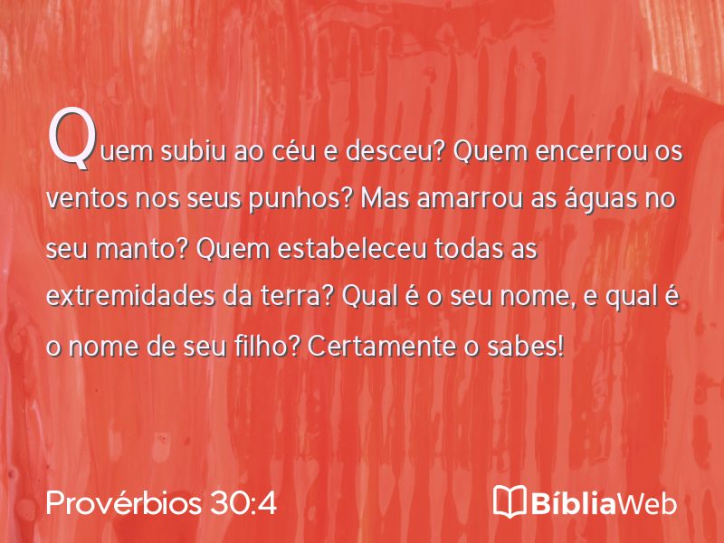 Provérbios 30:4 em imagem para compartilhar
