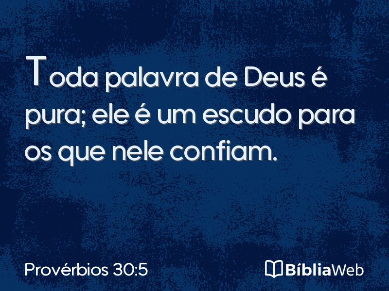 Provérbios 30:5 em imagem para compartilhar