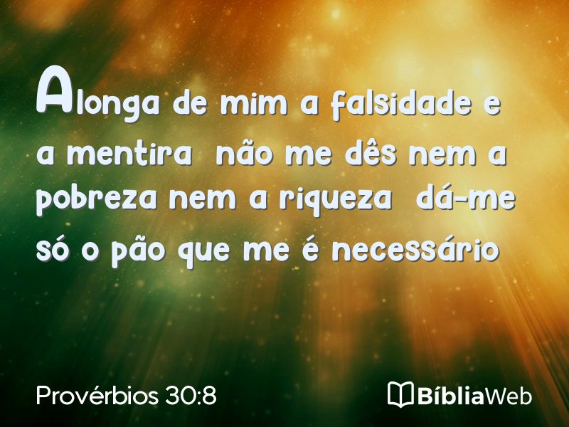 Provérbios 30:8 em imagem para compartilhar