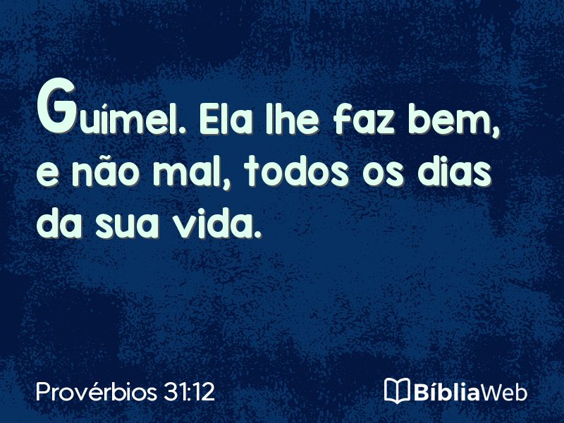 Provérbios 31:12 em imagem para compartilhar