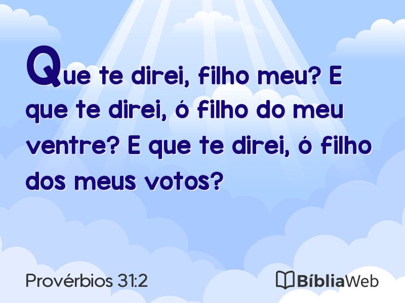 Provérbios 31:2 em imagem para compartilhar