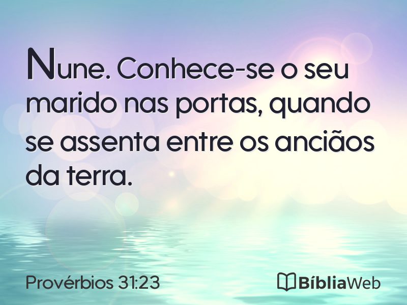 Provérbios 31:23 em imagem para compartilhar