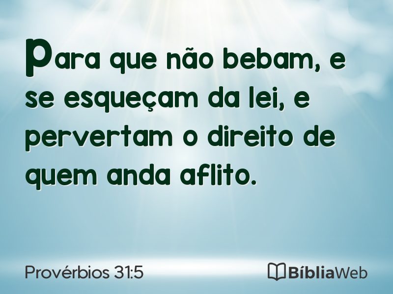 Provérbios 31:5 em imagem para compartilhar