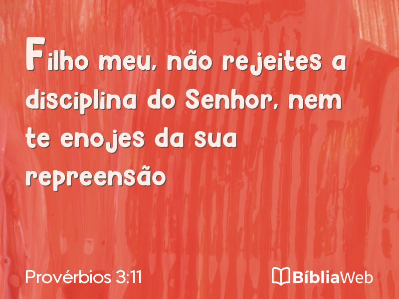 Provérbios 3:11 em imagem para compartilhar