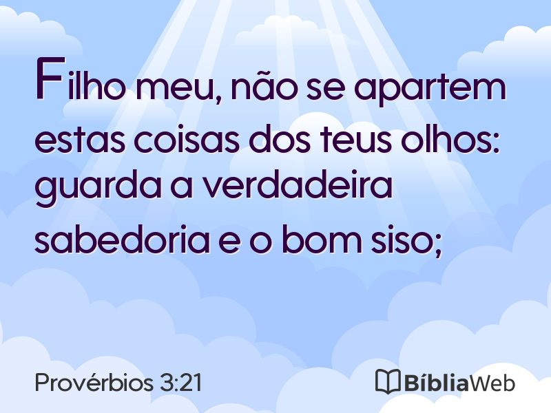 Provérbios 3:21 em imagem para compartilhar