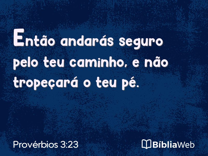 Provérbios 3:23 em imagem para compartilhar