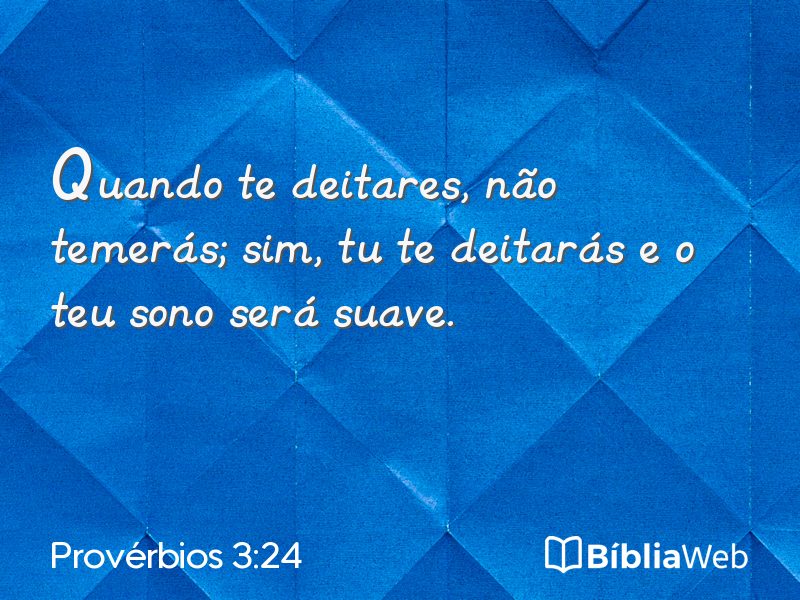 Provérbios 3:24 em imagem para compartilhar