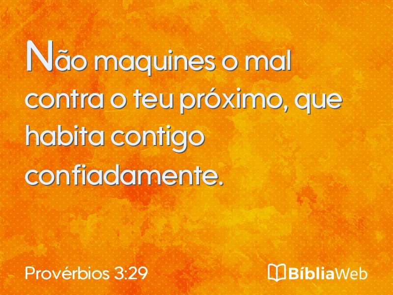 Provérbios 3:29 em imagem para compartilhar