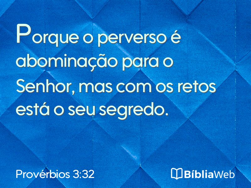 Provérbios 3:32 em imagem para compartilhar