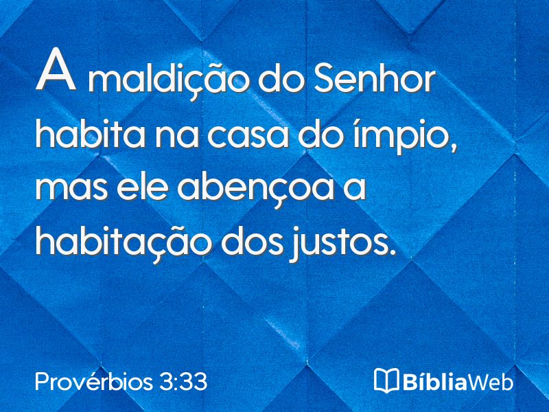 Provérbios 3:33 em imagem para compartilhar