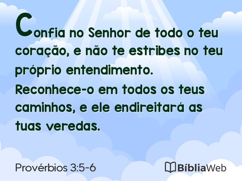 Provérbios 3:5-6 em imagem para compartilhar