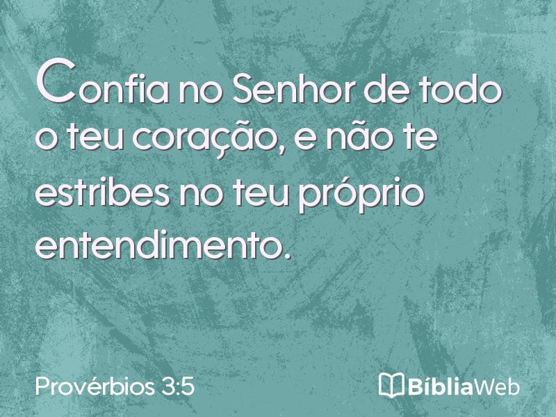 Provérbios 3:5 em imagem para compartilhar